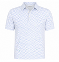 Men's Small White Dirty Martini Patterned Golf Shirt