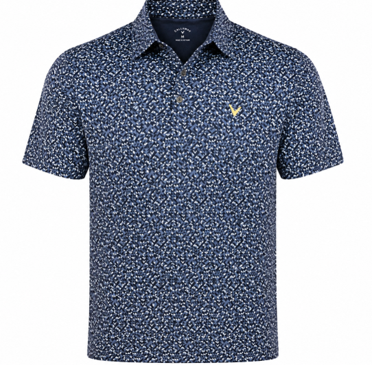 Men's Medium Blue Pixel Pattern Callaway Golf Shirt