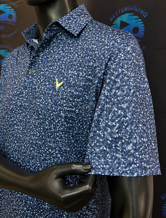 Men's Medium Blue Pixel Pattern Callaway Golf Shirt