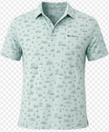 Ben Shermon Coastal Scenic Print Polo Shirt - Men's Medium
